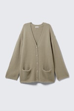 Dusty Beige - Soft Knit V-Neck Cardigan - 3