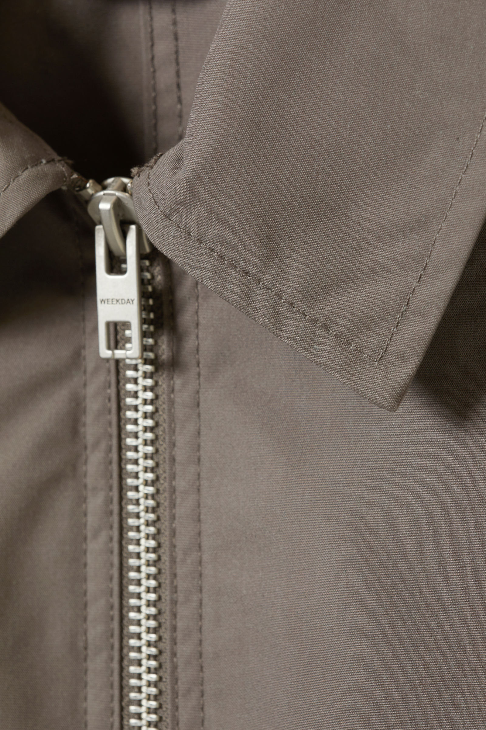 minimal zip-up jacket - Dark Mole | Weekday EU