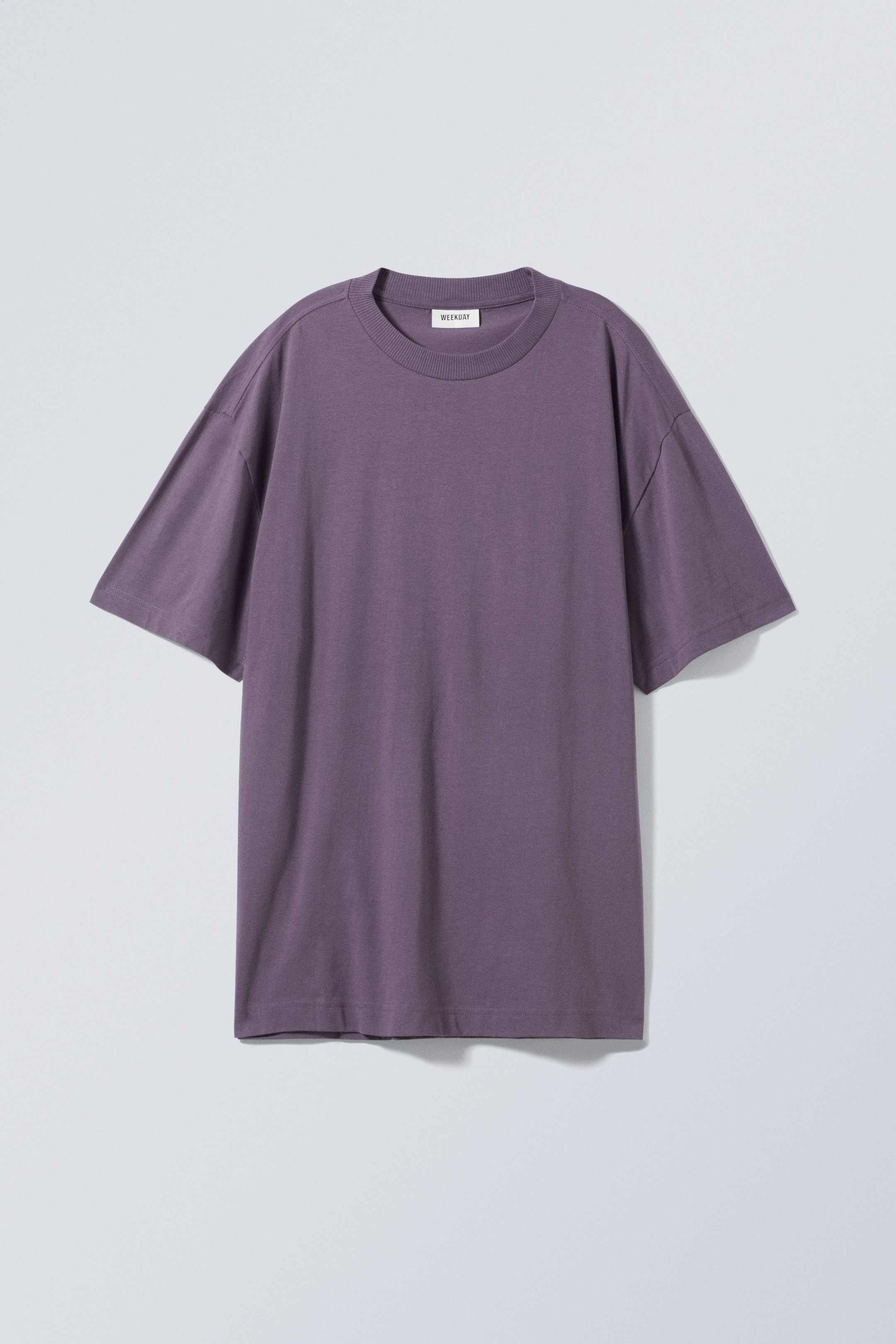 Purple - Oversized Graphic Printed T-shirt - 0