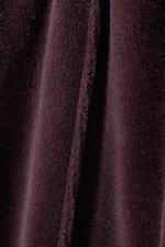 Washed Dark Purple - Loose Washed Velvet Track Trousers - 4