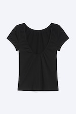 Black - Open back mini T-shirt - 4