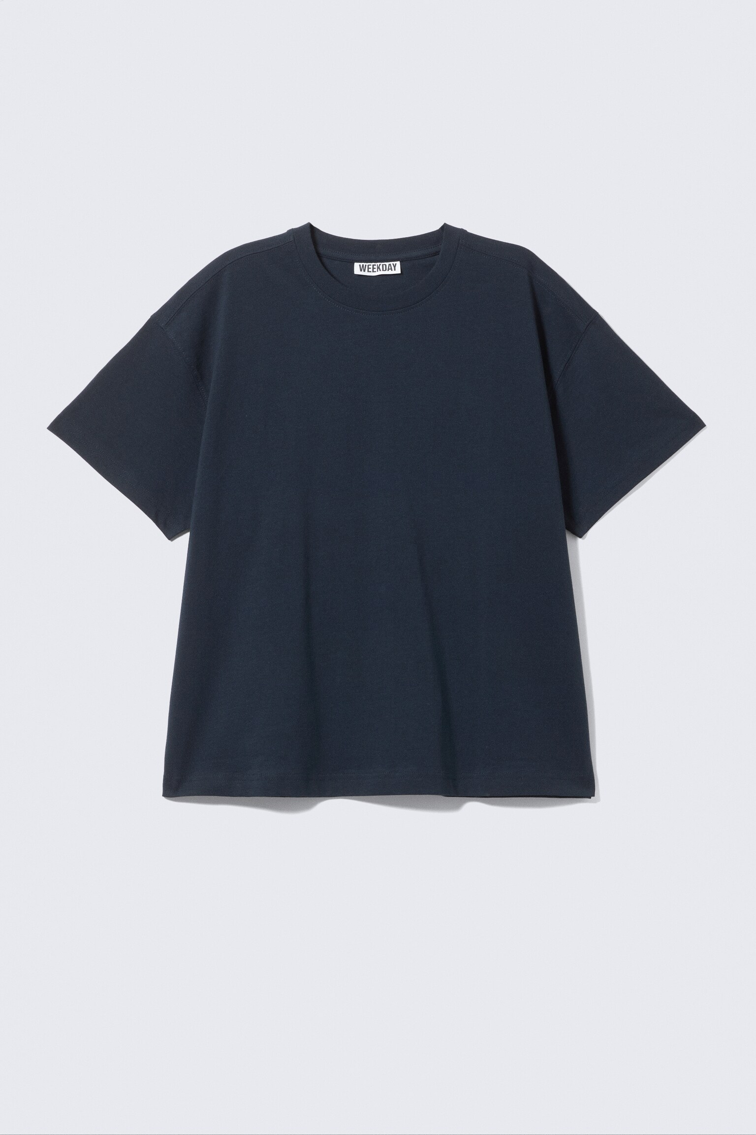 Relaxed Boxy Cotton T-shirt - Navy Blue/Dark Grey/Striped White/White/Striped Grey/Black