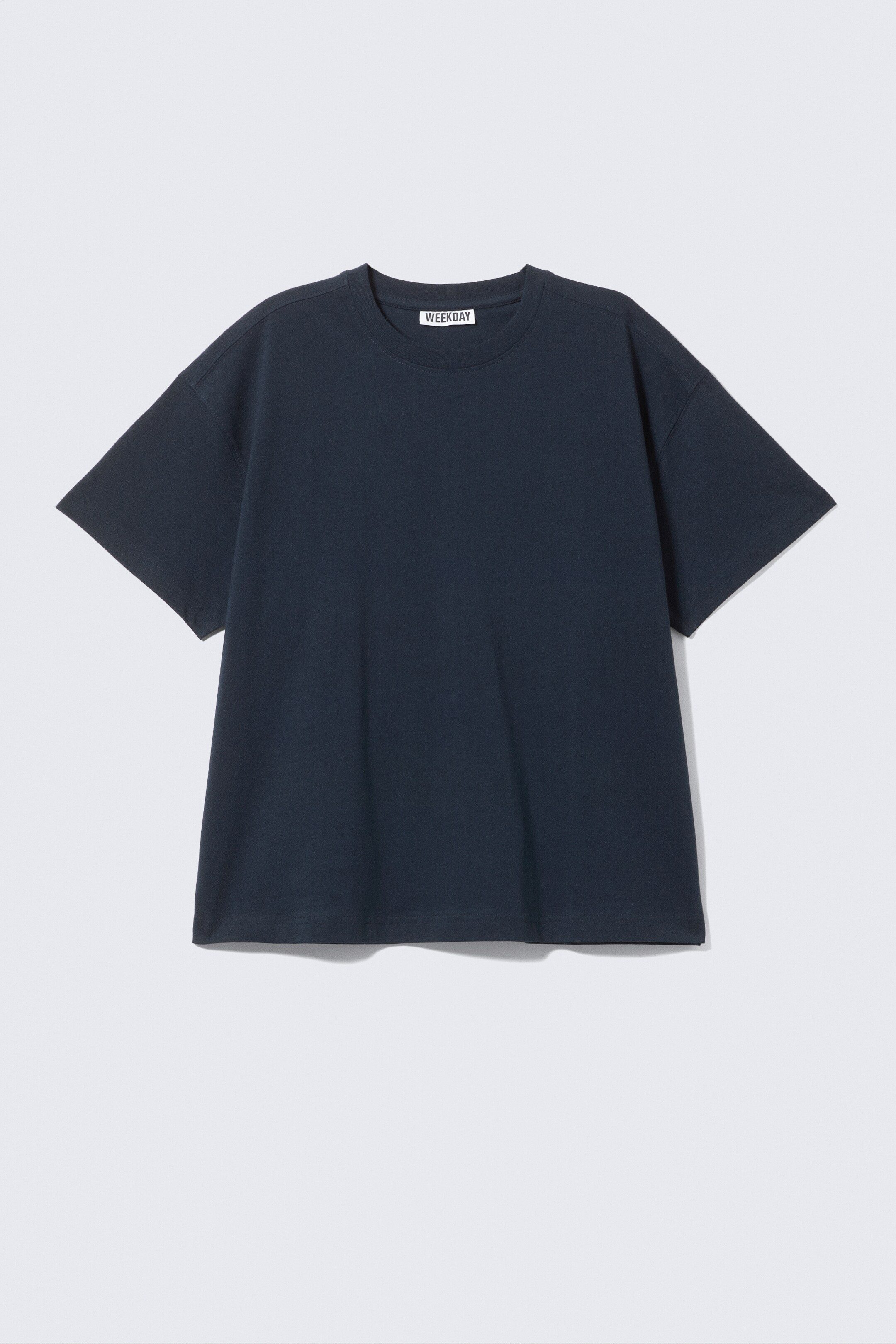 View larger image: Relaxed Boxy Cotton T-shirt - Navy Blue - Ladies | H&M GB 1