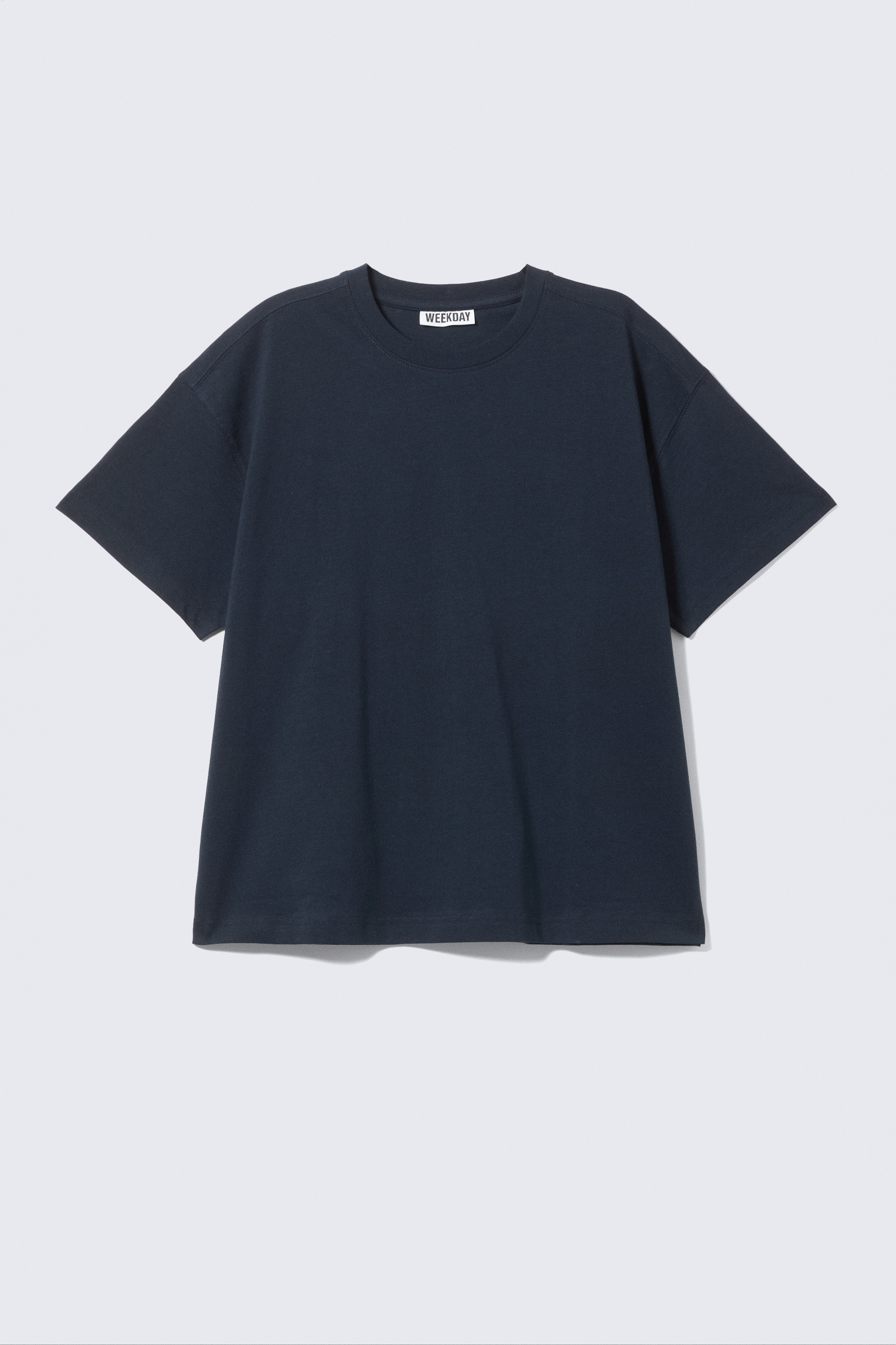 Se større billede: Afslappet boxy T-shirt i bomuld - Marineblå - DAME | H&M DK 4
