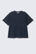 Marineblau - Relaxtes Boxy-T-Shirt aus Baumwolle - 3