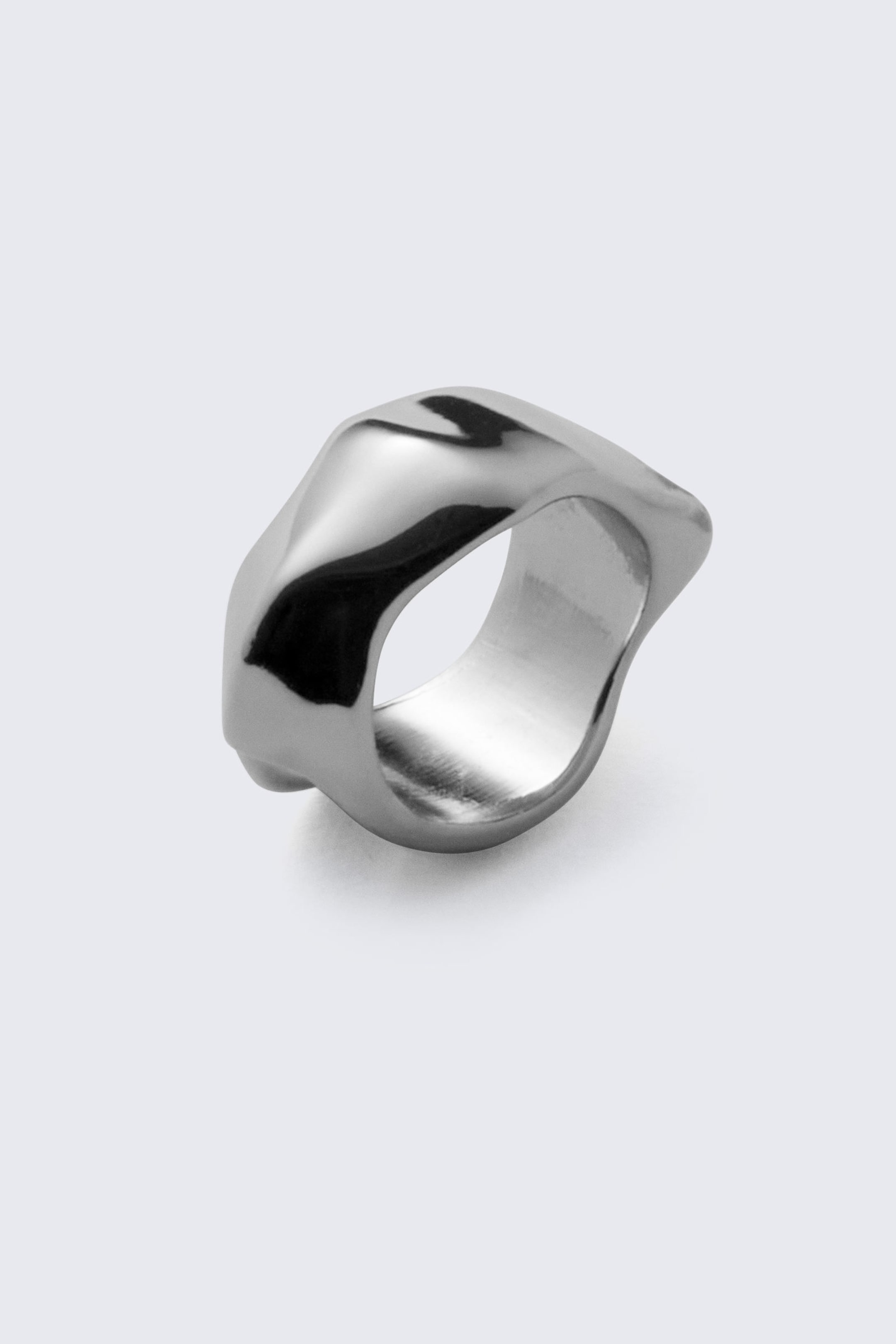 Silver - Organic Shaped Ring - 1