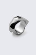 Silver - Organic Shaped Ring - 0
