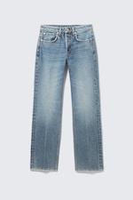 Mid Blue - Medium Blue - Origin Mid Rise Regular Straight Leg Jeans - 6