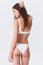 White & Washed Grey - 2-pack Ribbed Brazilian Briefs - 2