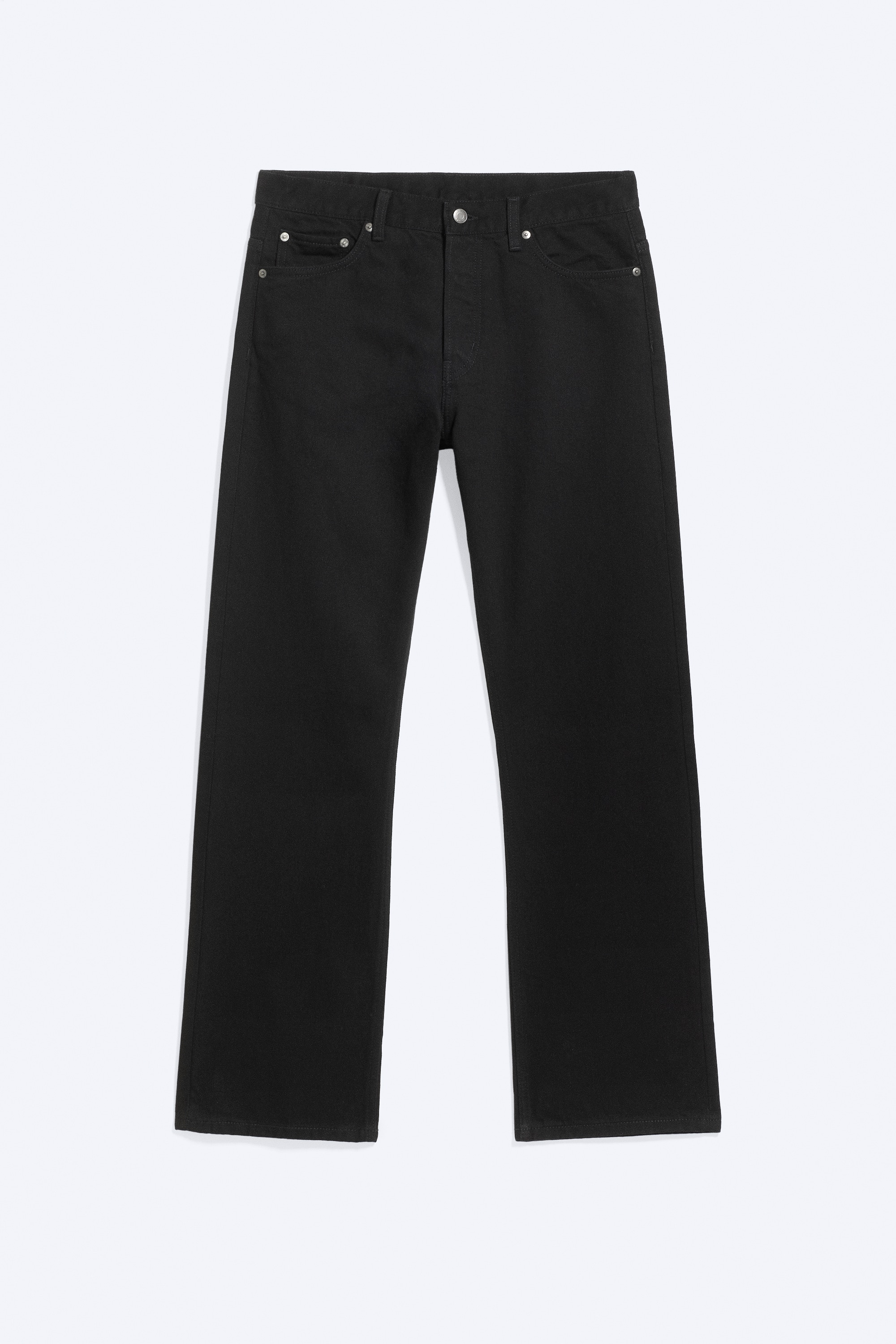 SPACE MID WAIST RELAXED STRAIGHT JEANS - Black Rinse - Schwarz