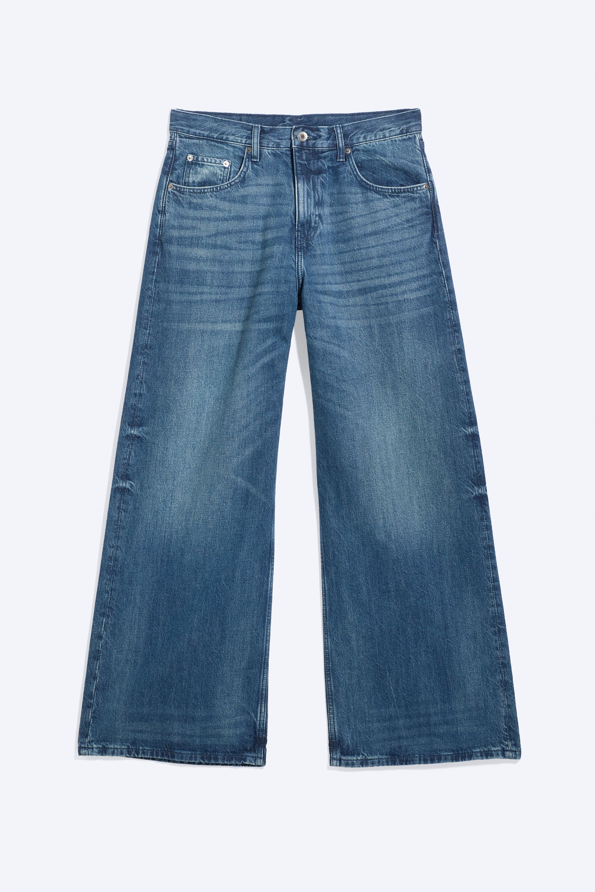 Jeans Solar loose wide unisex - Blu marino - Blu medio/Lavaggio blu – Blu scuro/Blue Horses - blu medio