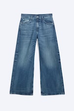 Sailor Blue - Medium Blue - Solar Loose Wide Leg Unisex Jeans - 0
