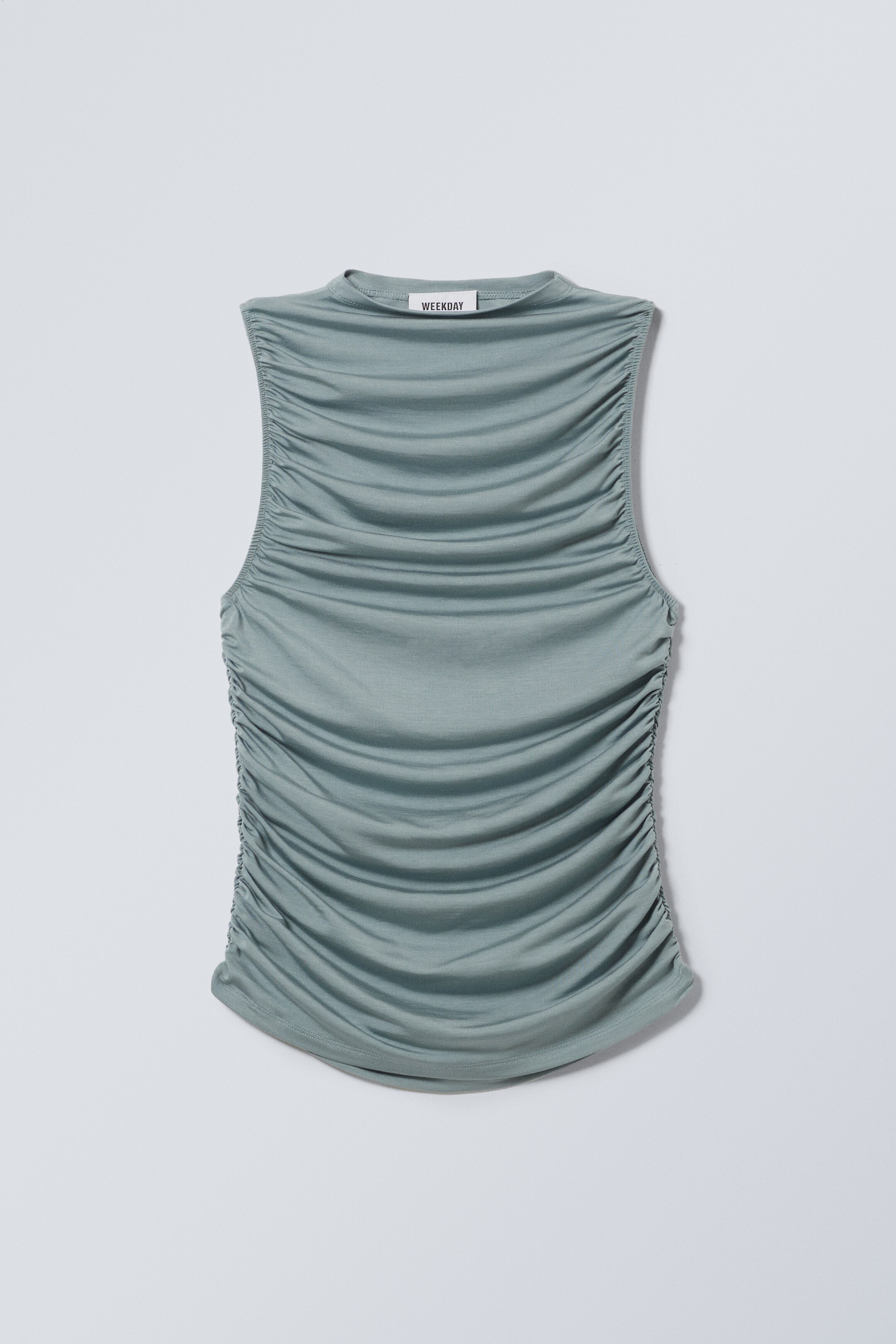 View larger image: Drape Mock-neck Top - Dark Turquoise - Ladies | H&M GB 1