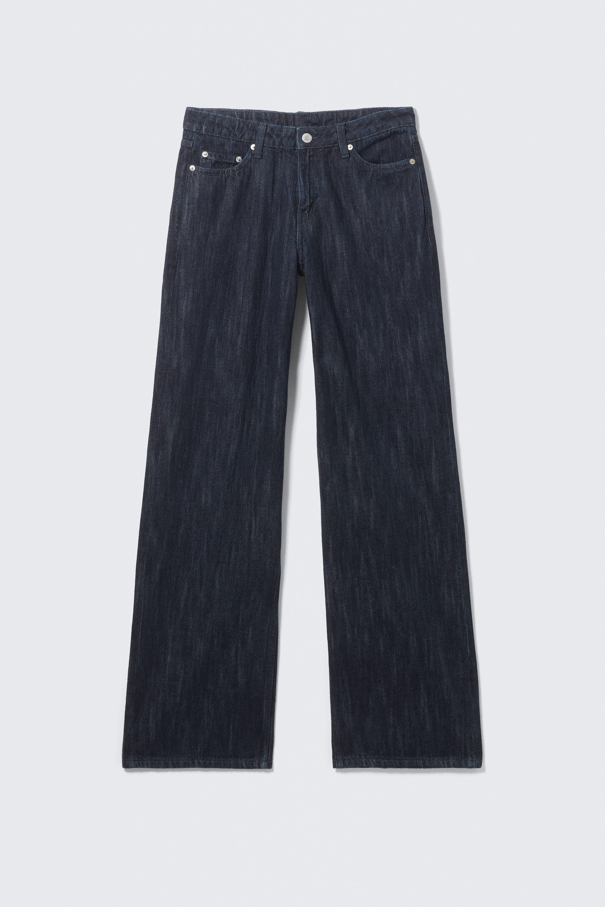 Blue Rinse - Mörkblå - Ample Low Waist Loose Wide Leg Jeans - 5