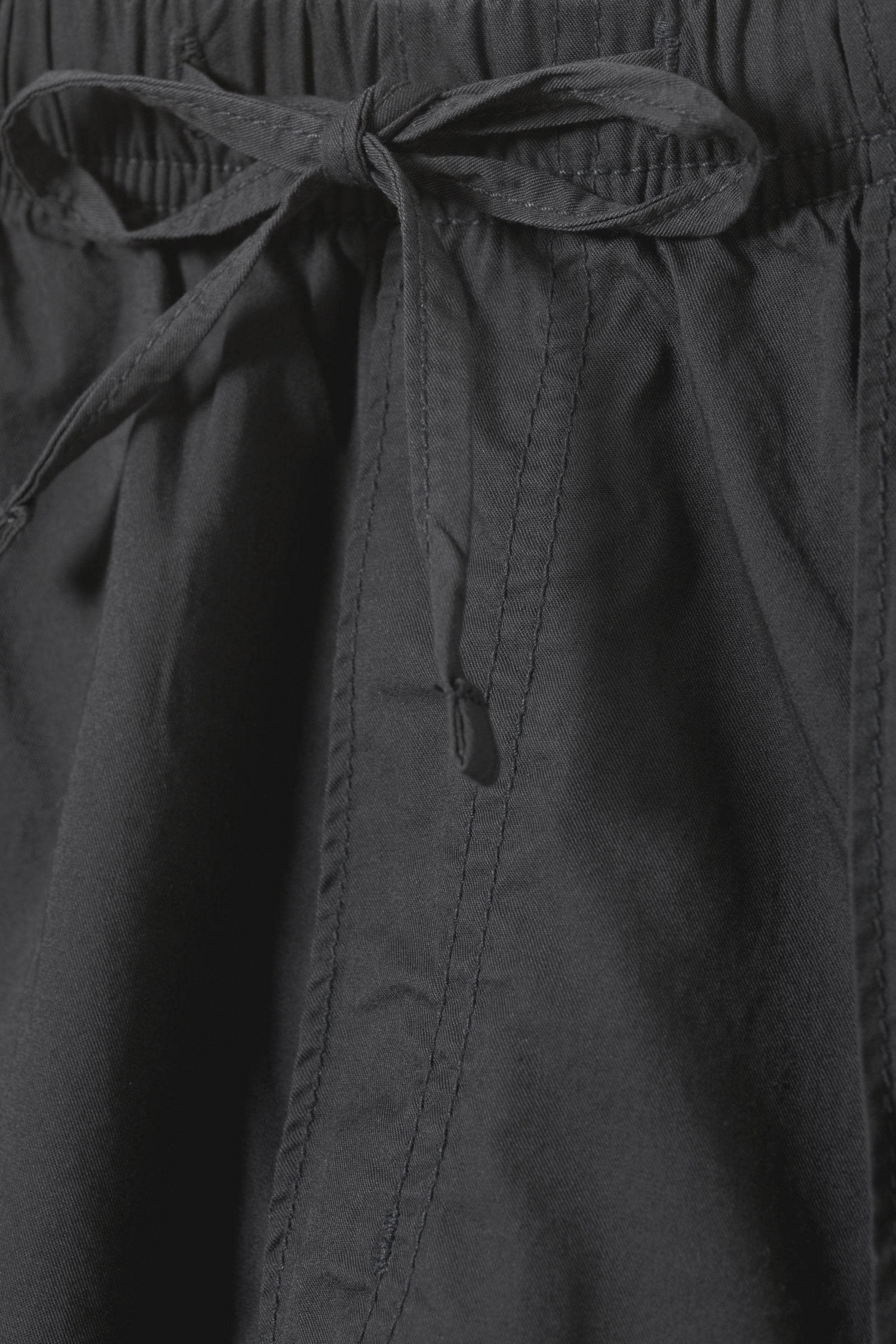 Dark Grey - Calf Length Cargo Shorts - 2