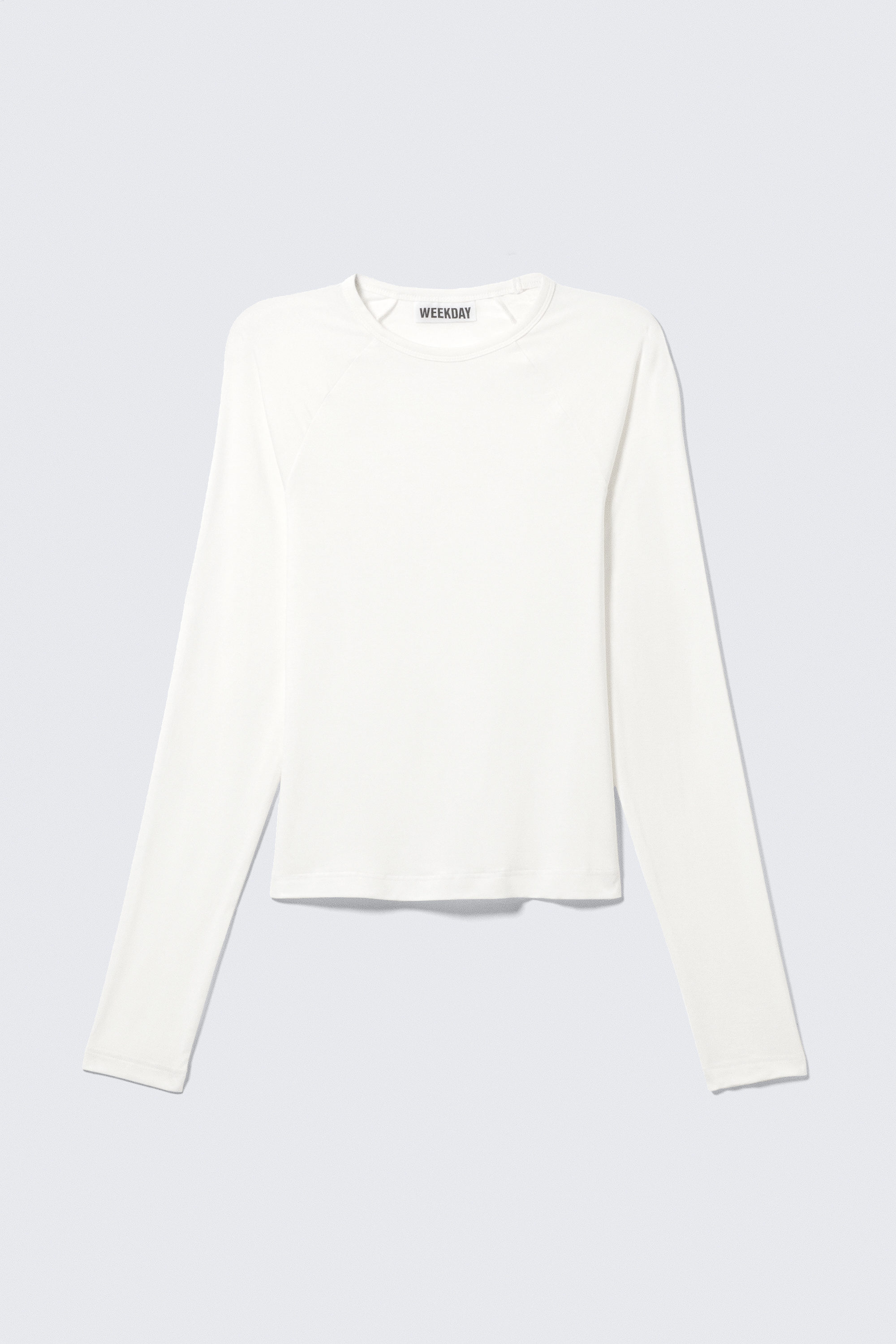 White - Fitted Raglan-Sleeved Top - 1