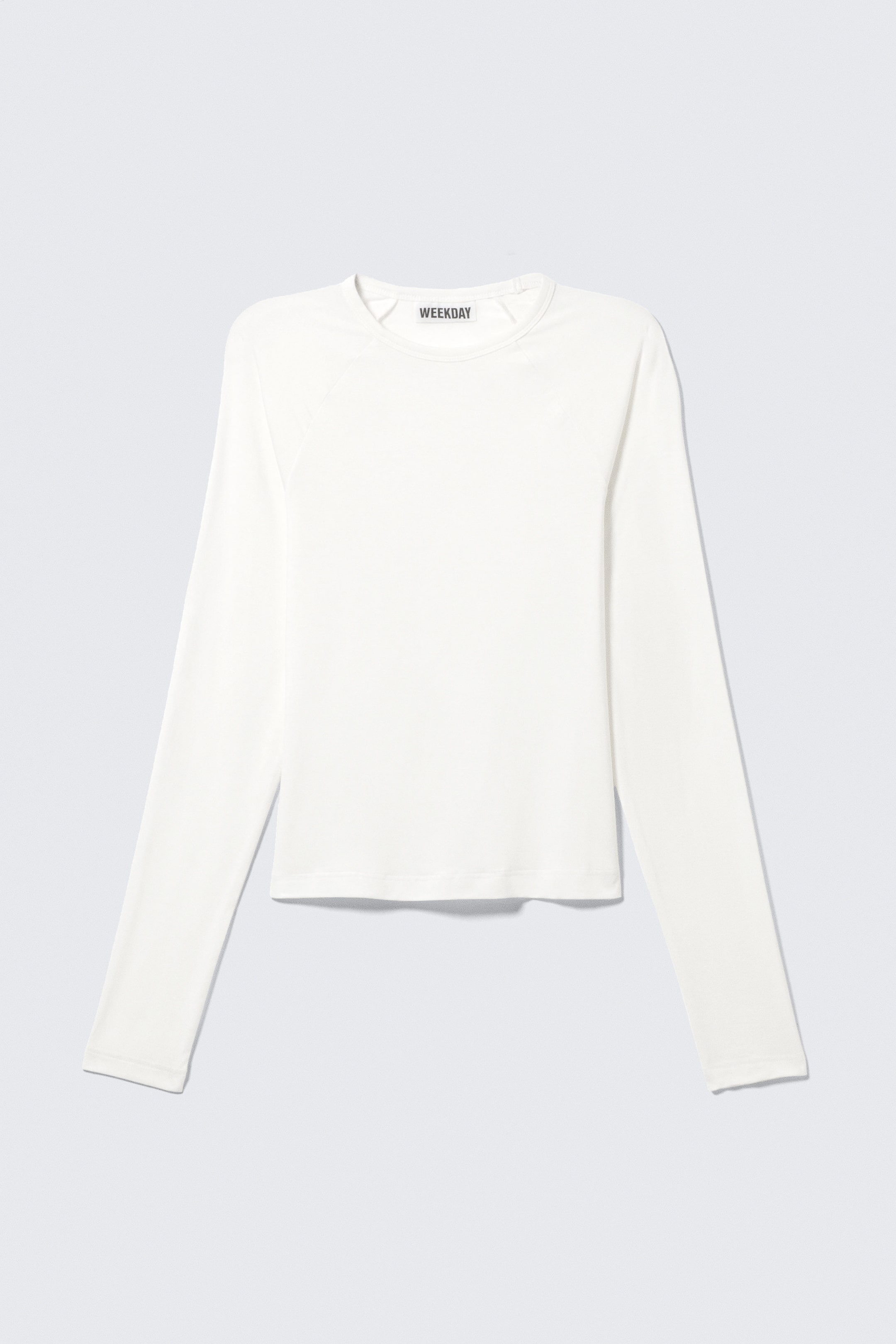 Weiß - Eng anliegendes Oberteil mit Raglanärmeln - 4
