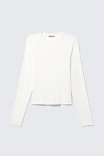 Weiß - Eng anliegendes Oberteil mit Raglanärmeln - 4