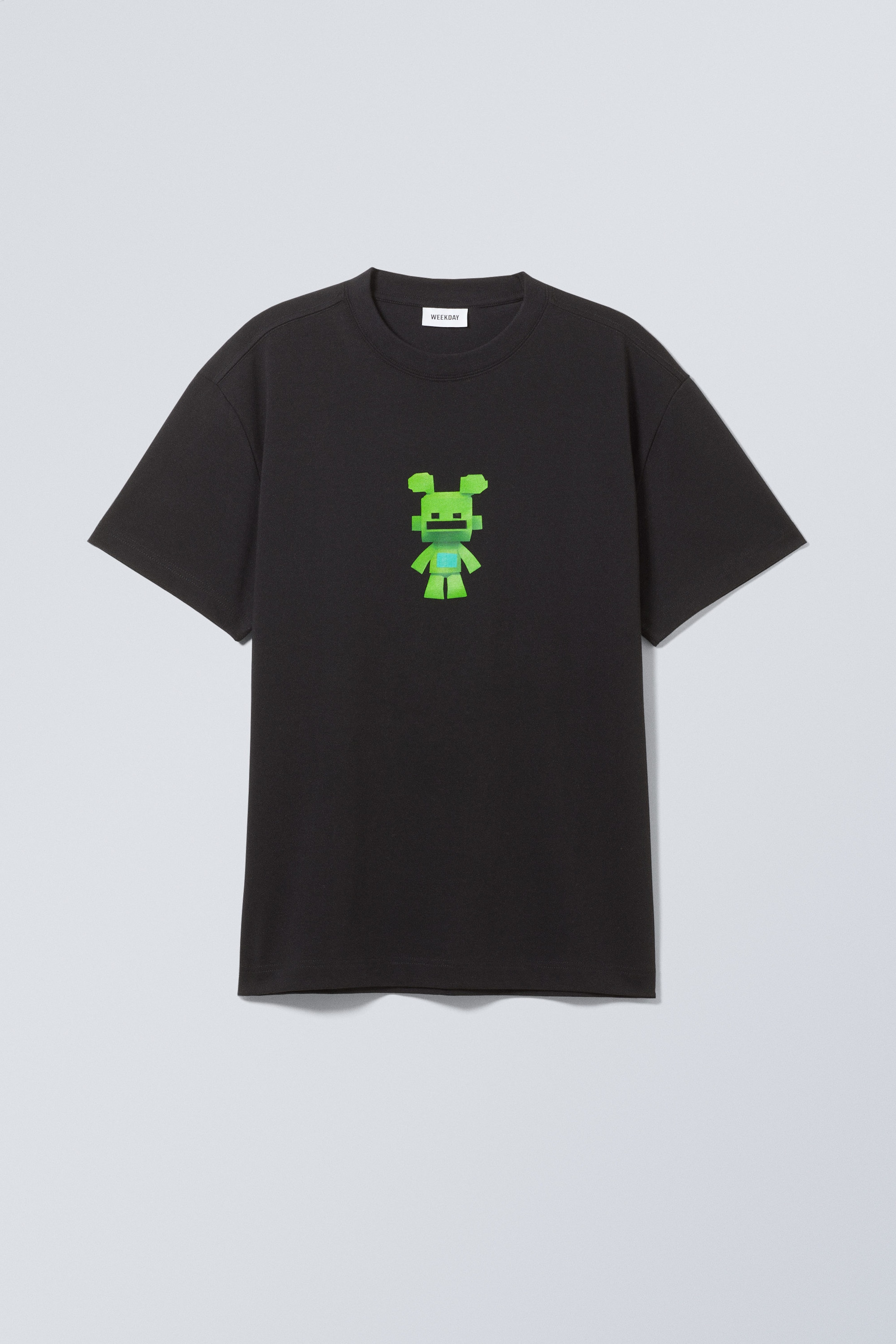 Robo Pixel Man - Oversized-T-Shirt mit Grafikprint - 0