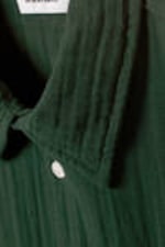 Dark Green - Oversized Structured Short Sleeve Shirt - 5
