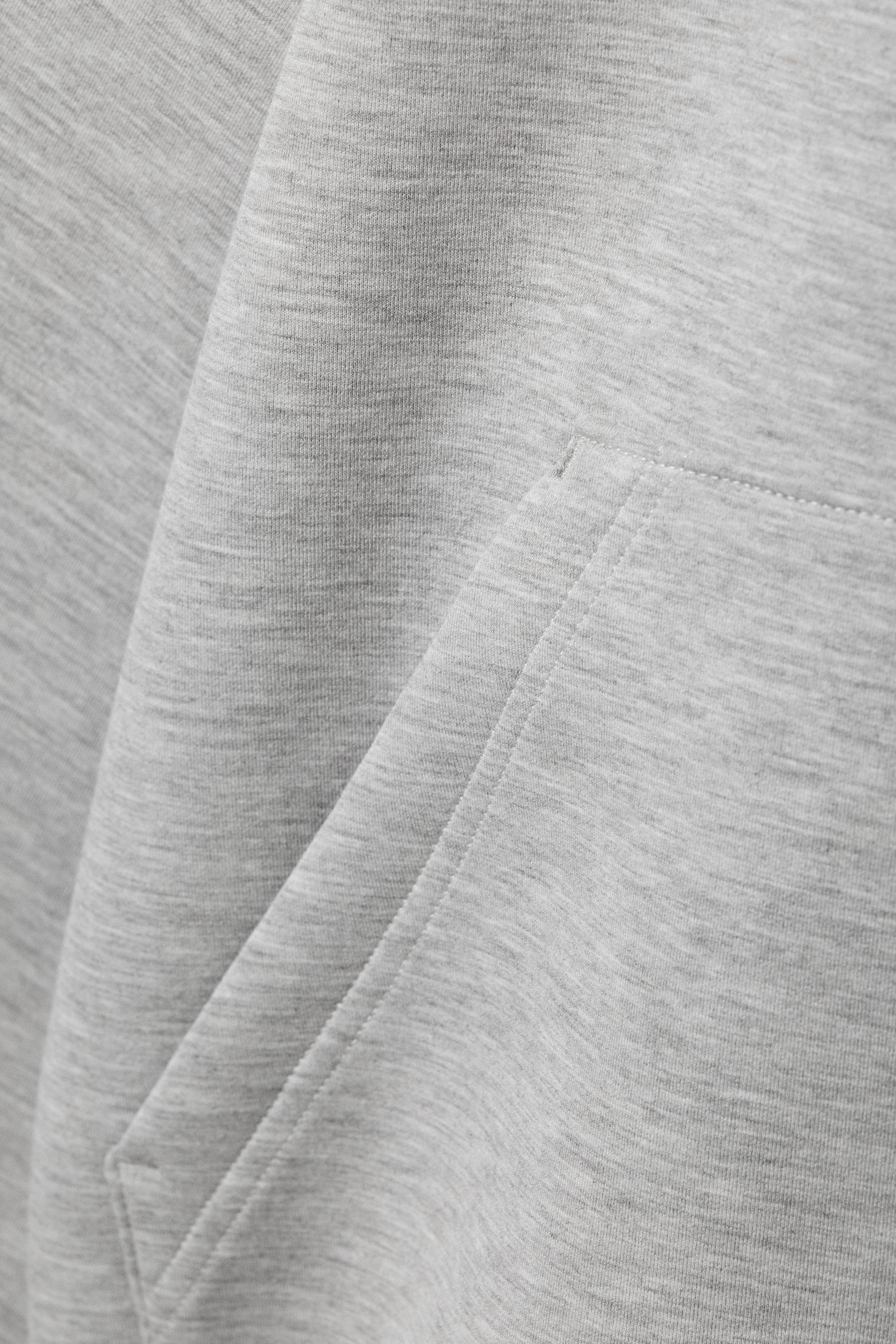 Grau meliert - Oversized Scuba-Zip-Hoodie - 4