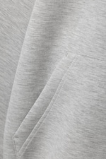 Grey Melange - Oversized Scuba Zip-Hoodie - 5
