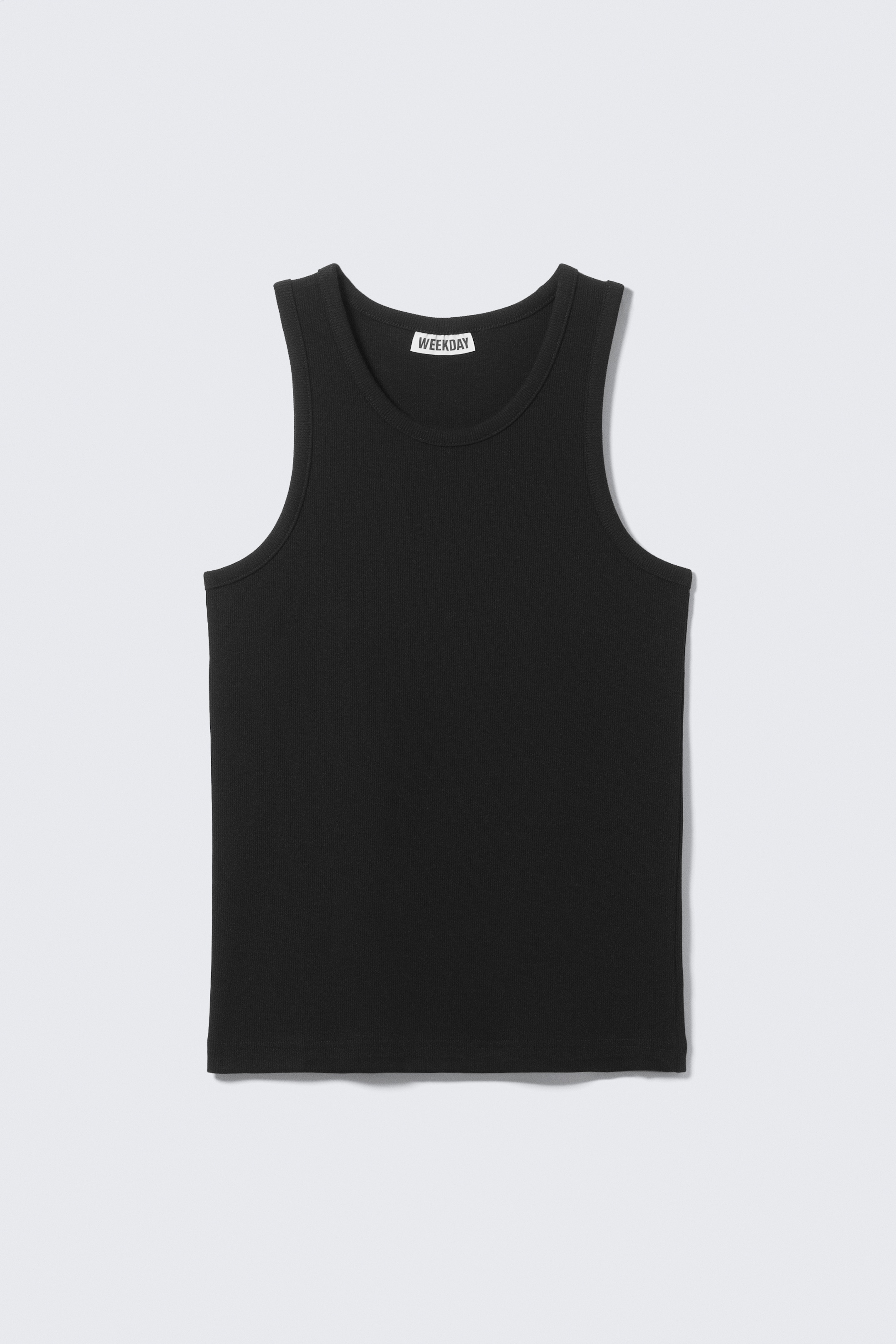View larger image: Regular Fit Ribbed Tank Top - Black - Men | H&M GB 4