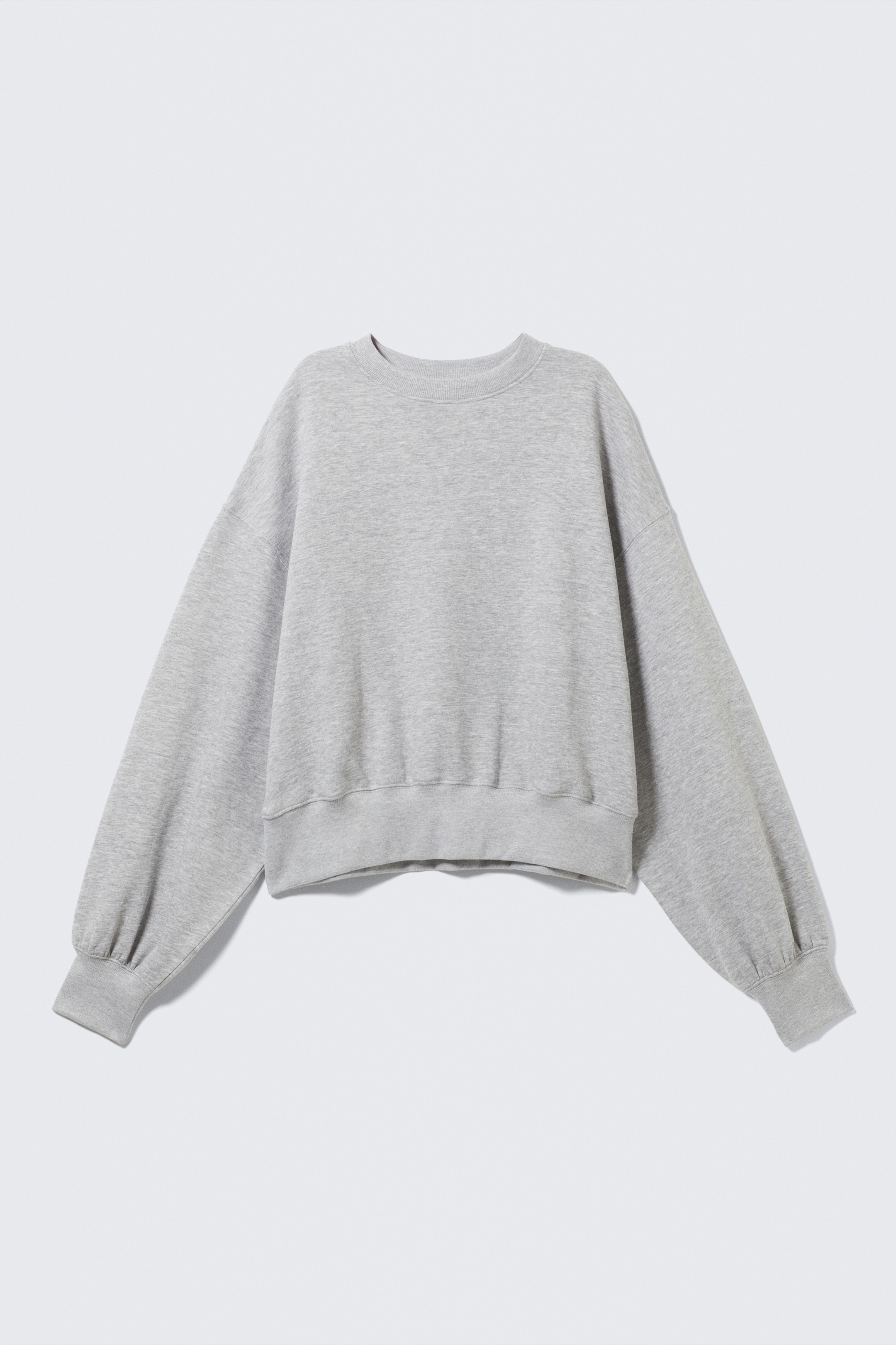 Größeres Bild anzeigen: Oversize-Sweatshirt mit Rundhalsausschnitt - Grau meliert - Ladies | H&M AT 4