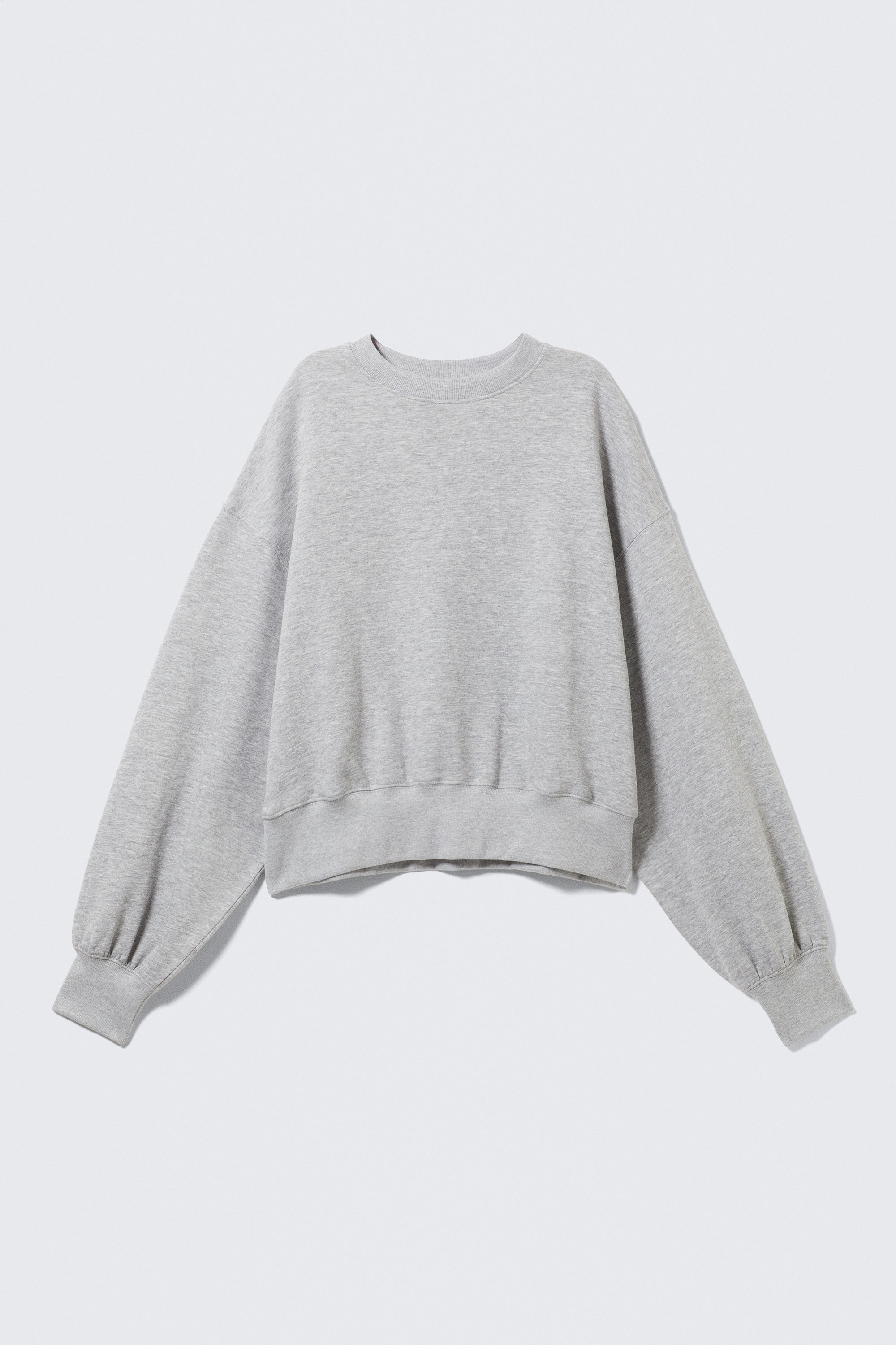 Grey Melange - Oversized Crewneck Sweatshirt - 3