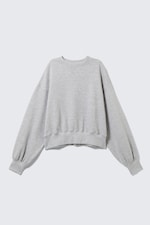 Grey Melange - Oversized Crewneck Sweatshirt - 3