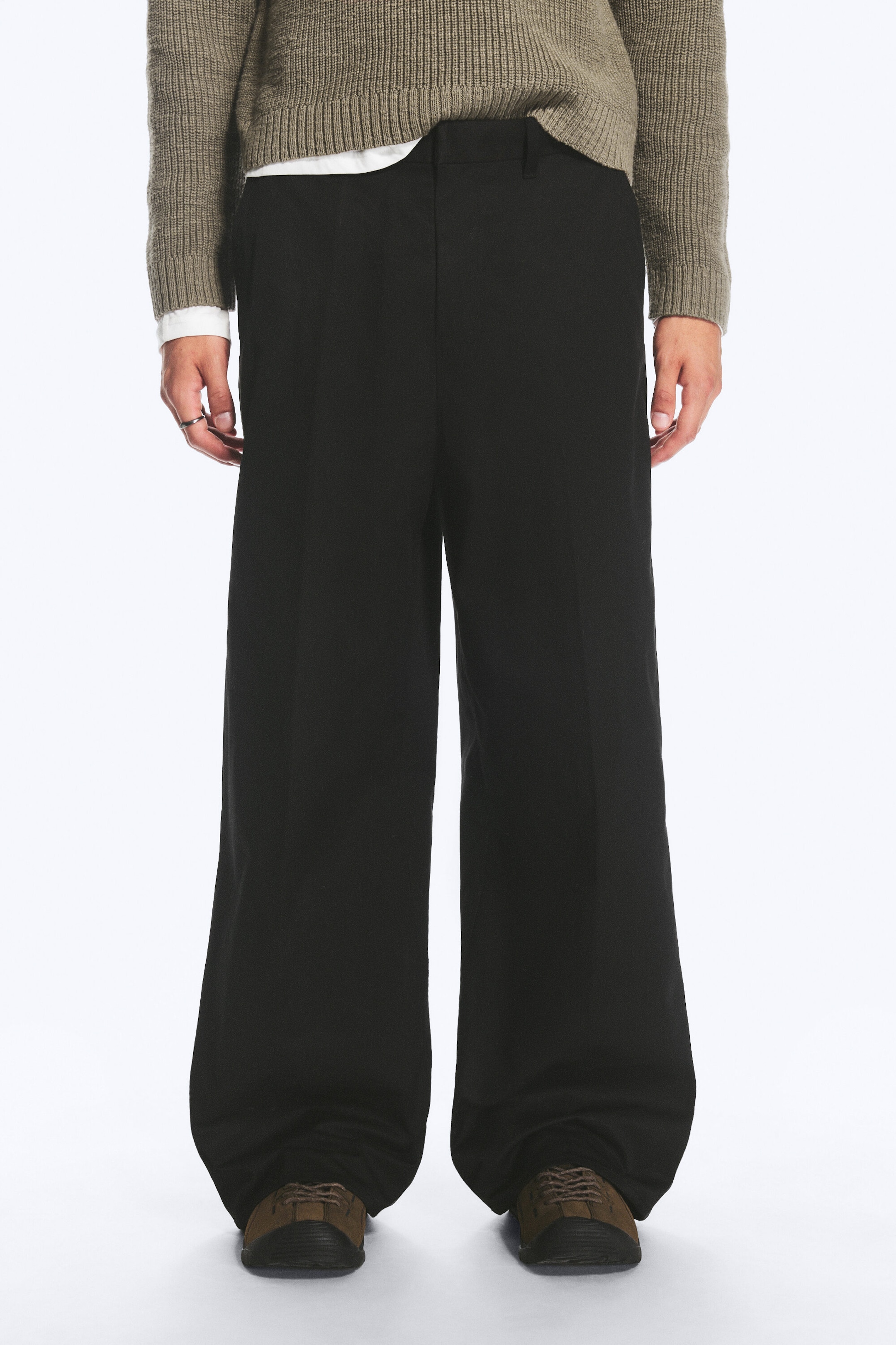 Noir - Pantalon chino Emil coupe ample - 2