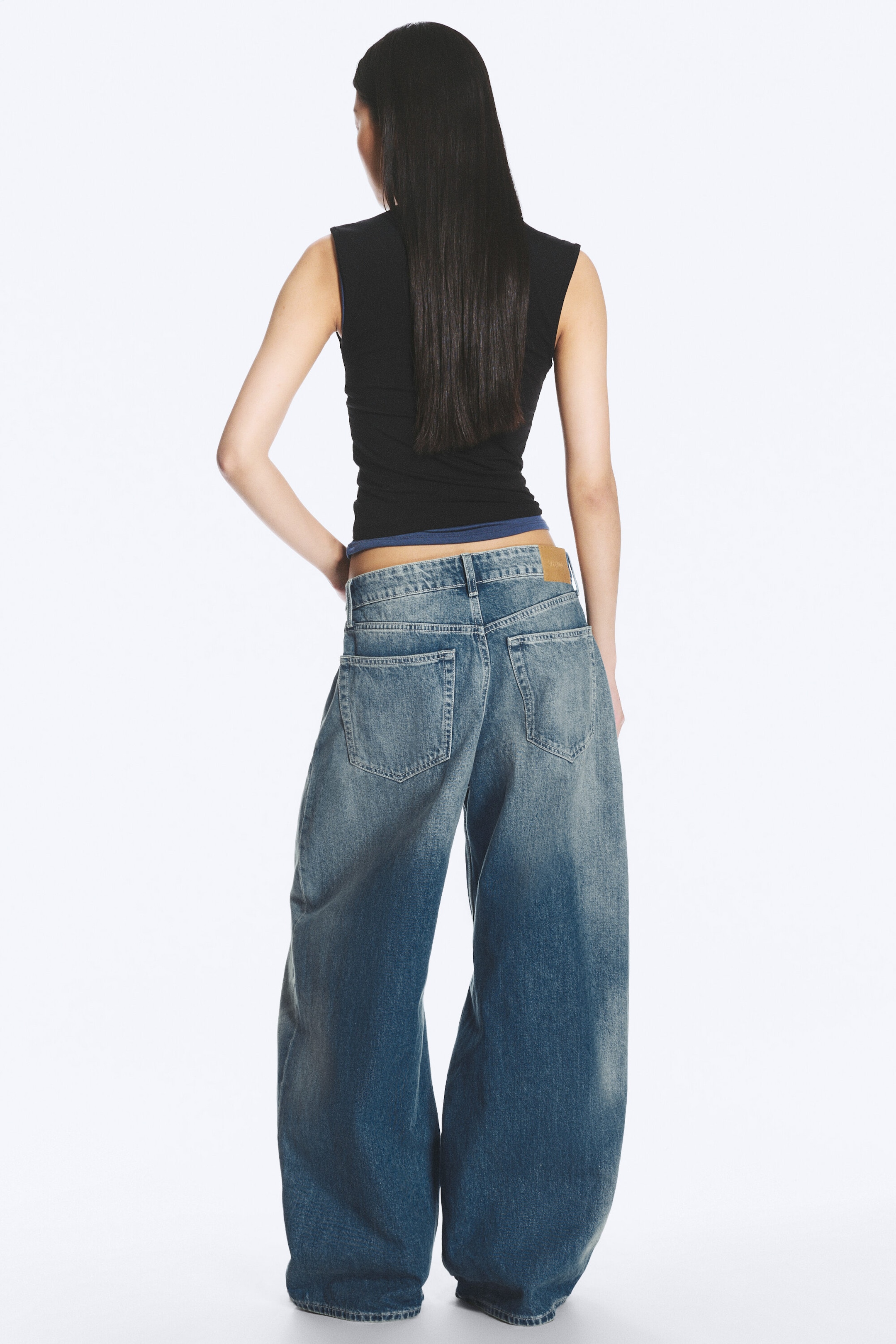 Stirrup Blue - Mittelblau - Andromeda Low Waist Loose Baggy Jeans - 7