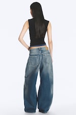 Stirrup Blue - Mittelblau - Andromeda Low Waist Loose Baggy Jeans - 7