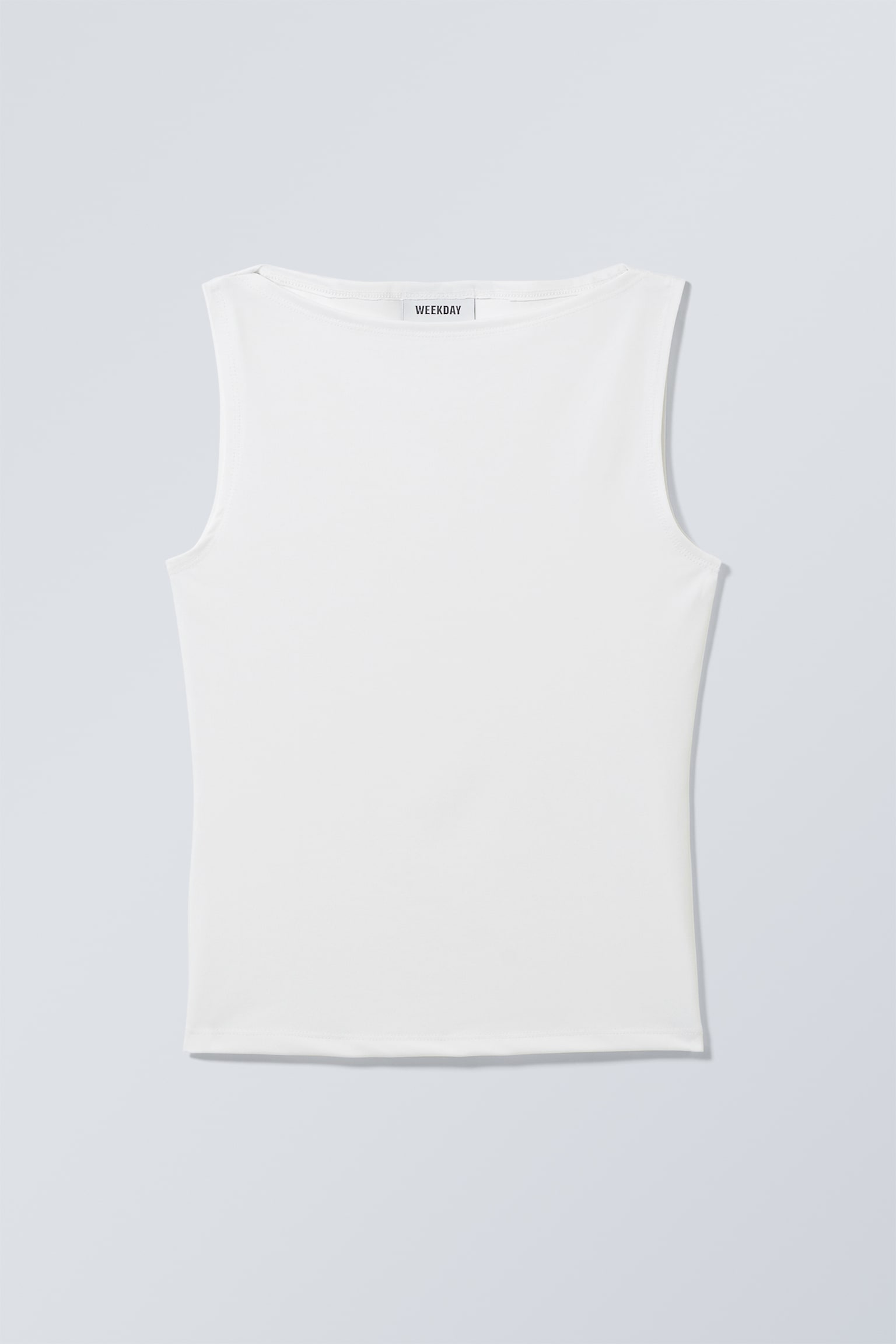 Annie Sleeveless Boat-Neck Top - White/Midnight Blue/Black - 2