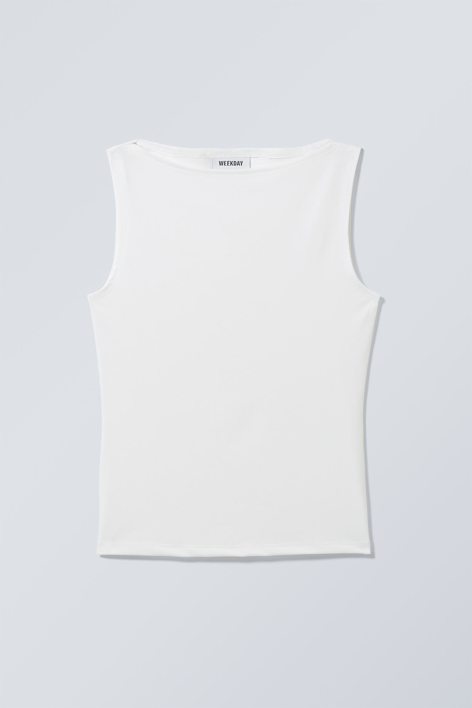 annie sleeveless boat-neck top - White | Weekday WW