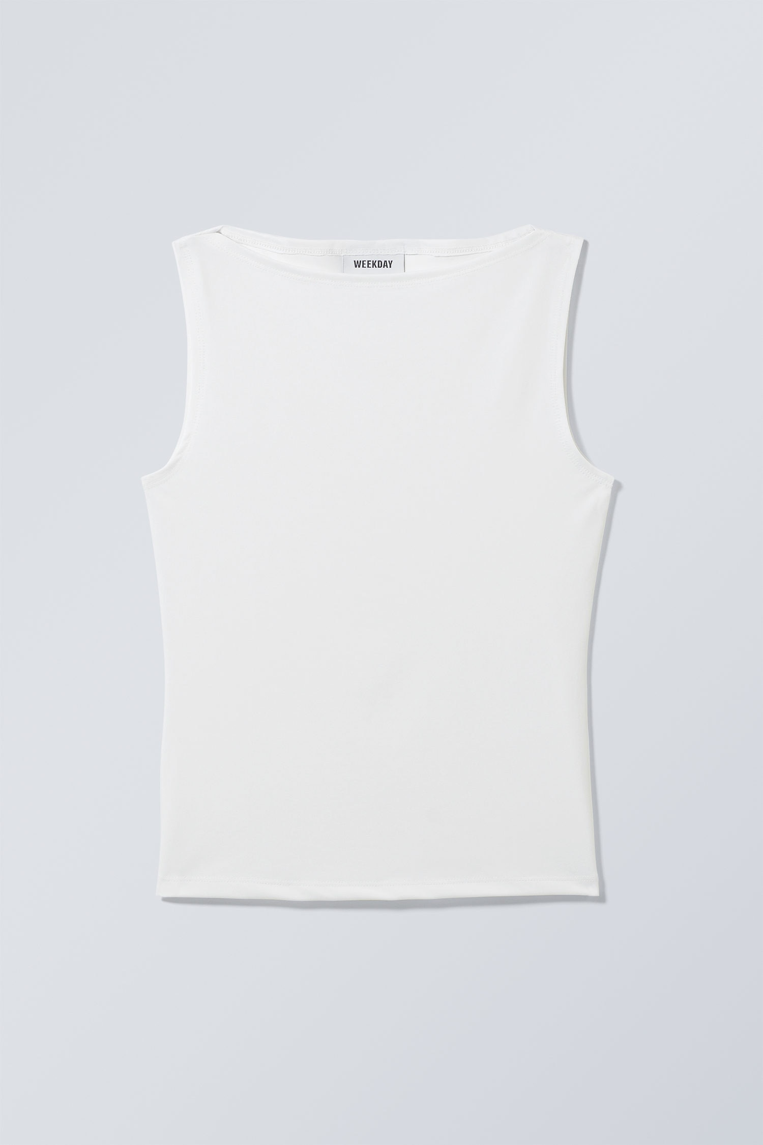annie sleeveless boat-neck top - White | Weekday WW