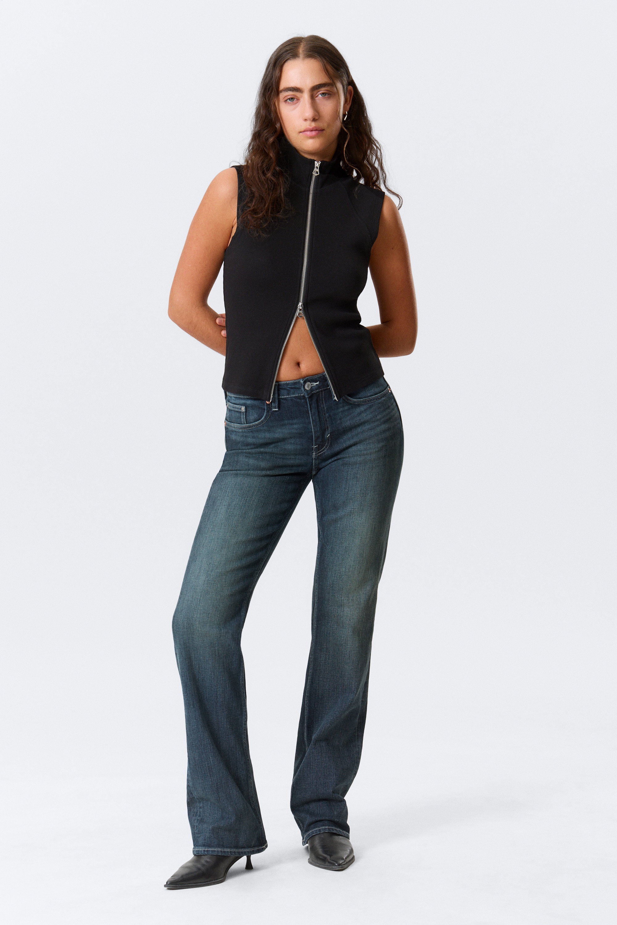 Tension Mid Rise Slim Bootcut Leg Jeans - Deep Ocean Blue – mørkeblå/Paloma Black - Sort/Perseus Blue - Medium Blue/Thunder Blue - Mørkeblå