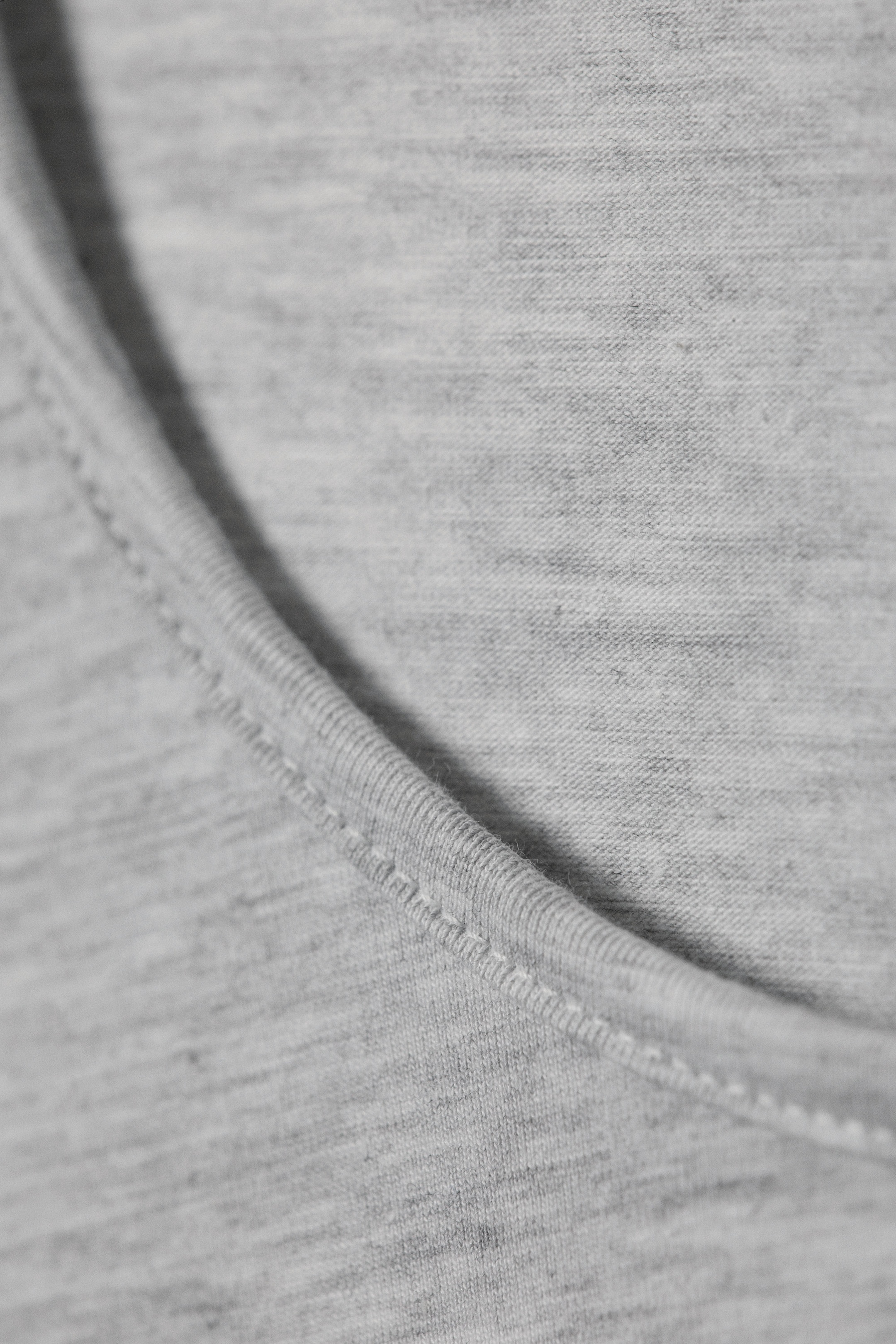 Gris chiné - Top Slim Fit à manches longues - 5