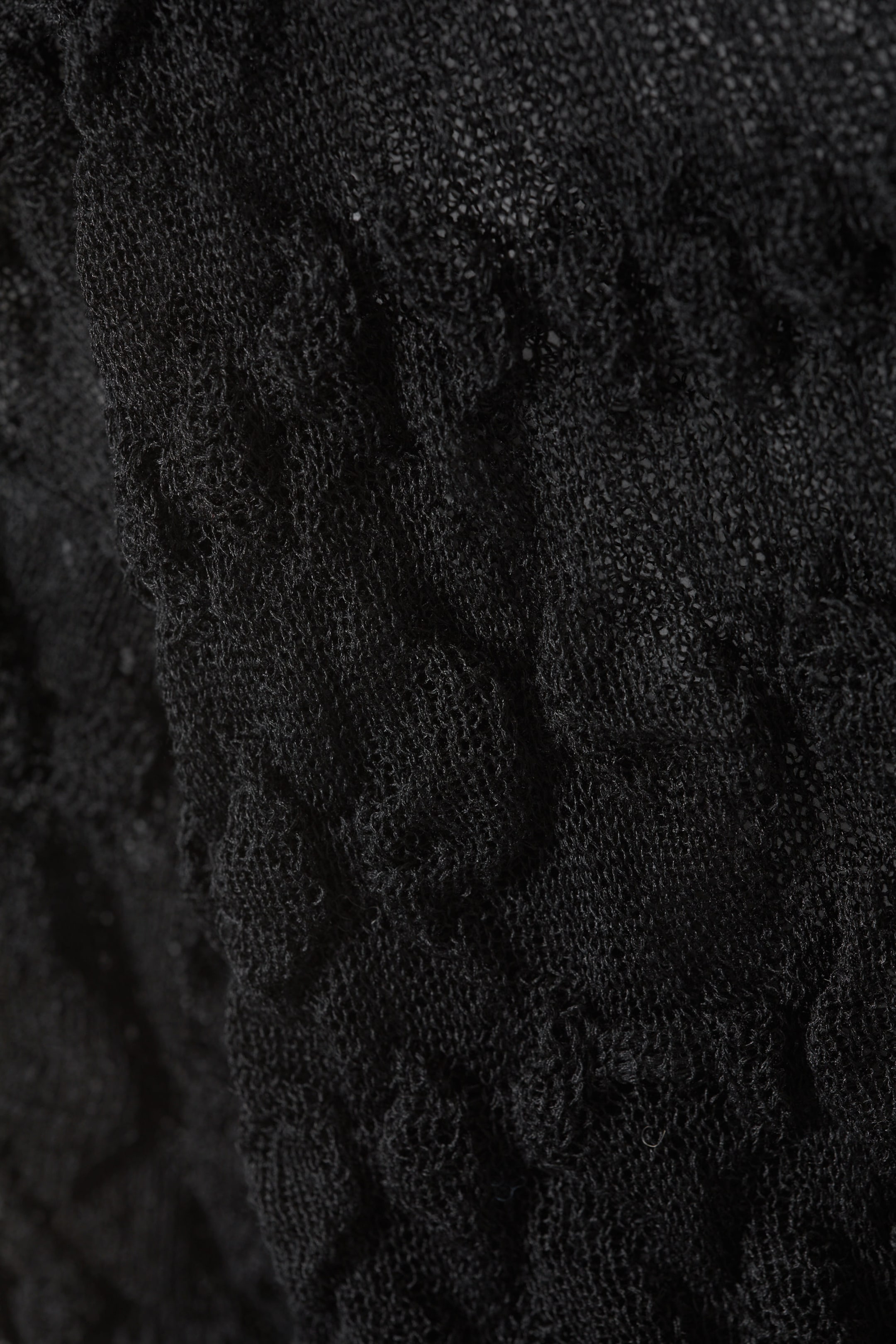 Schwarz - Semi-transparenter Oversized-Pullover Silva - 1