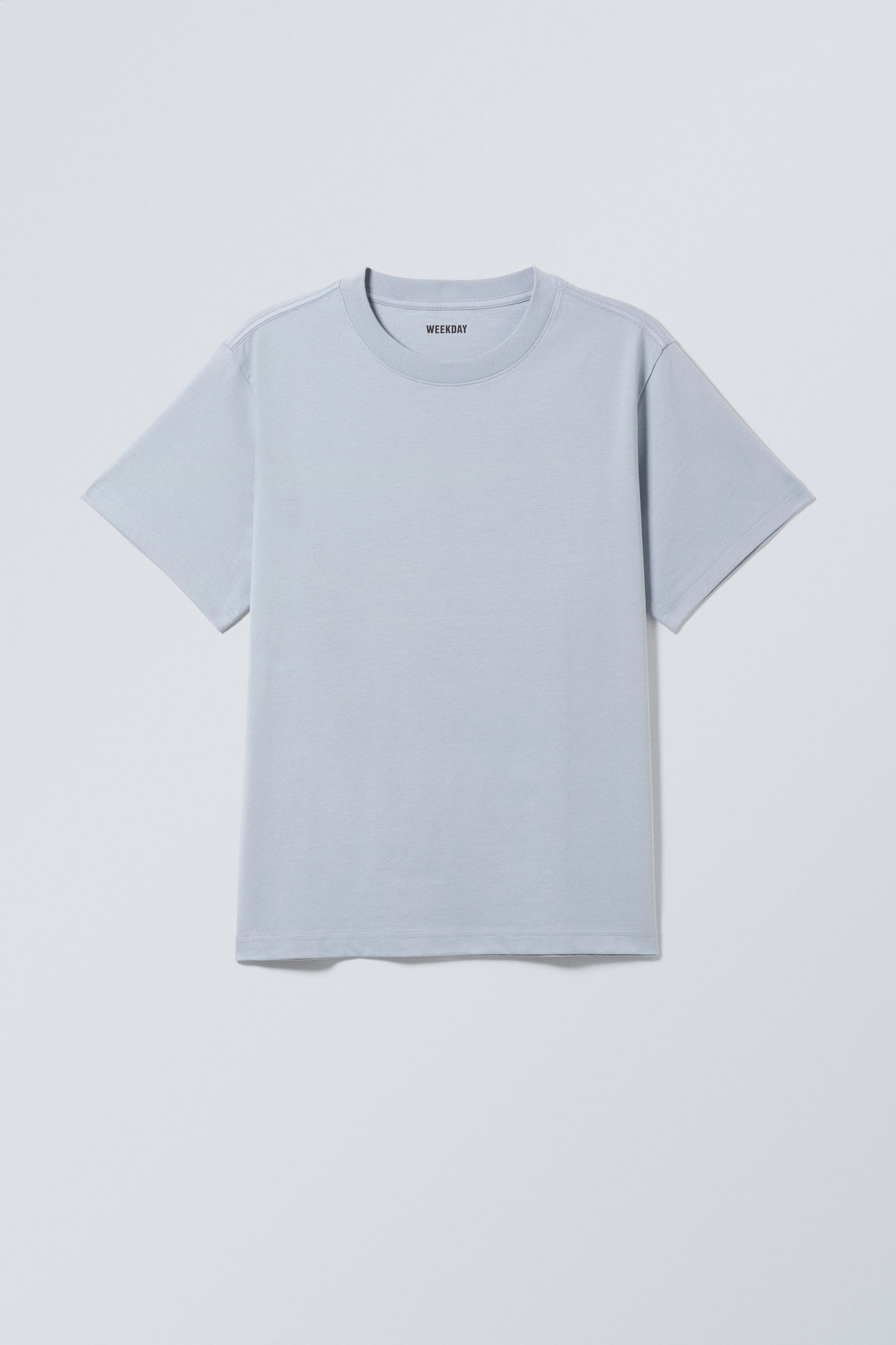Helles Taubenblau - Kurzes, schweres Boxy-T-Shirt - 0