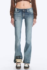 Thorn Blue - Medium Blue - Booty Bei Low Rise Skinny Bootcut Jeans - 1