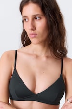 Black - Soft Padded Triangle Bra - 1