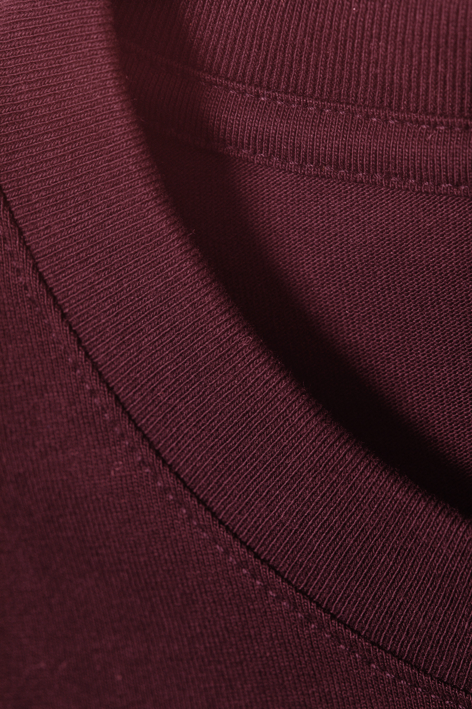 Dark Red - Short Boxy Heavyweight T-shirt - 5