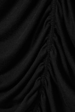 Schwarz - Gerafftes Longsleeve-Top - 4