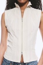 Light Mole - Sleeveless High‑Neck Zip Top - 1