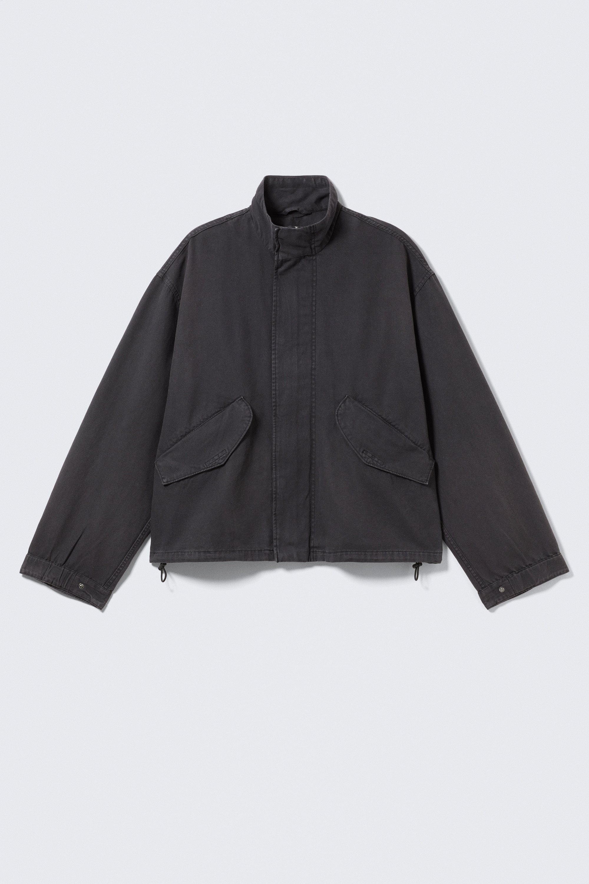 Veste décontractée en toile de coton - Noir délavé