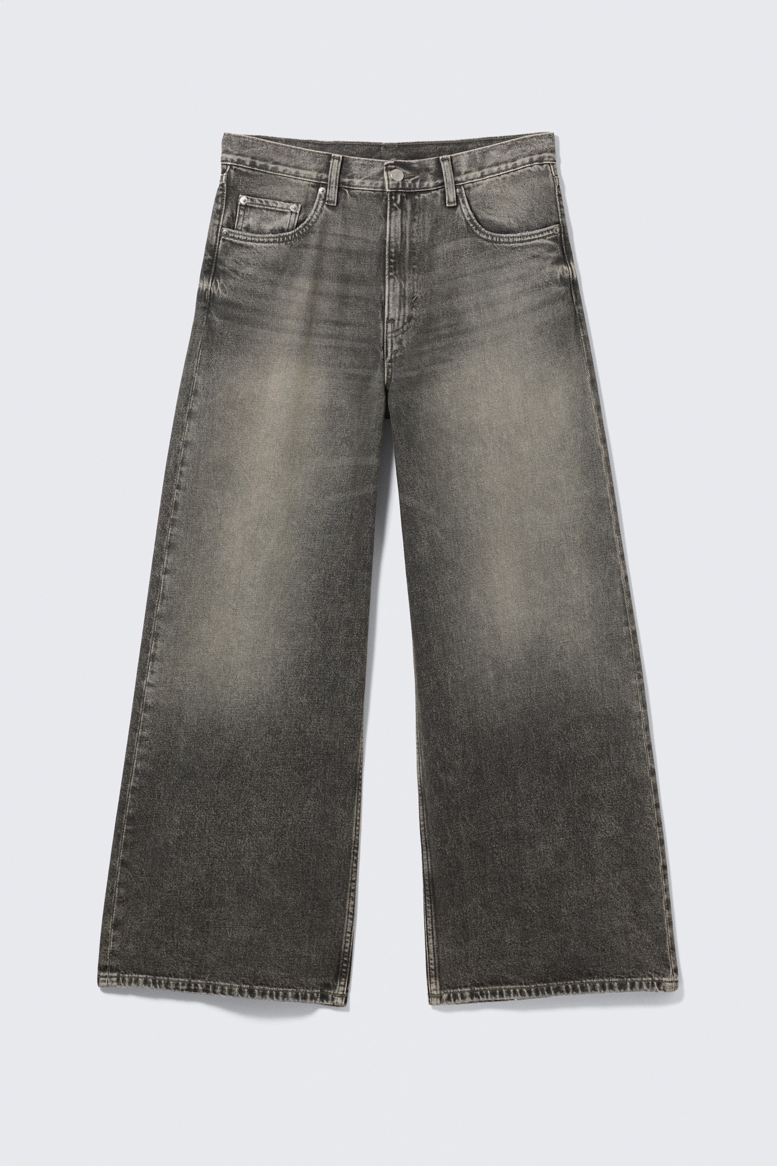 Solar Loose bő szárú uniszex farmer - Redondo Black - Mosott fekete/Blue Rinse - sötétkék