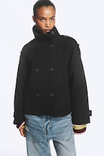 Dark Blue - Funnel neck jacket - 2