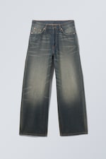 Bleu marais - Jean baggy ample taille mi-haute unisexe Astro - 1