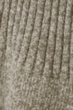 Staubiges Beige - Zip-Cardigan aus Chenille - 1